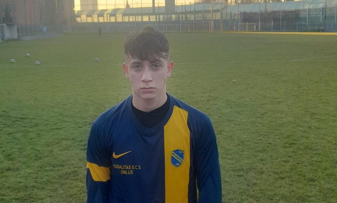 Gabriele Carbone autore del gol che completa la rimonta giallobl&ugrave;