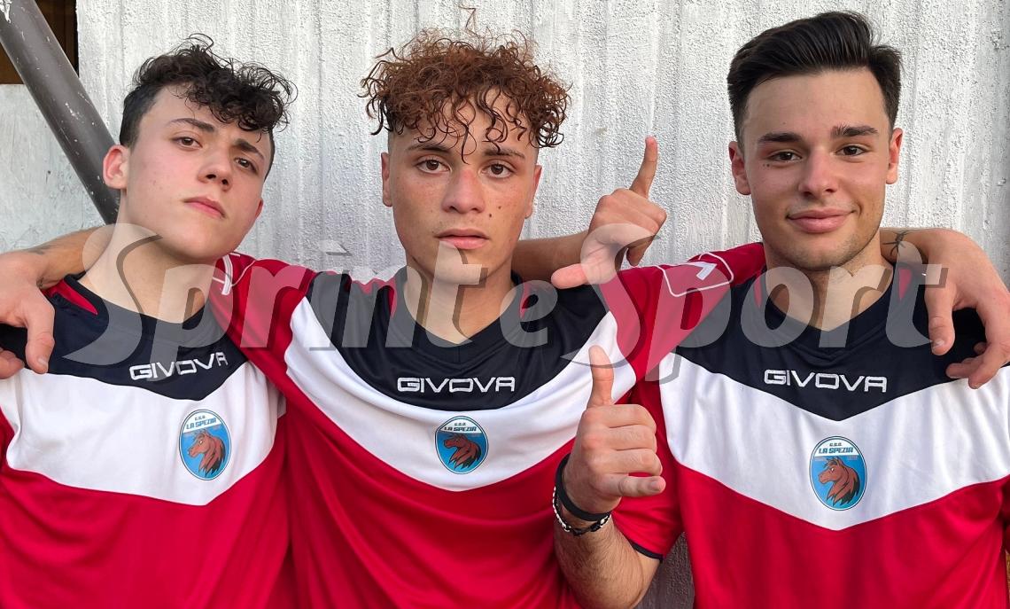 Matias Prodissi, Loris Sutera e Filippo Mastrogiacomo La Spezia Under 18