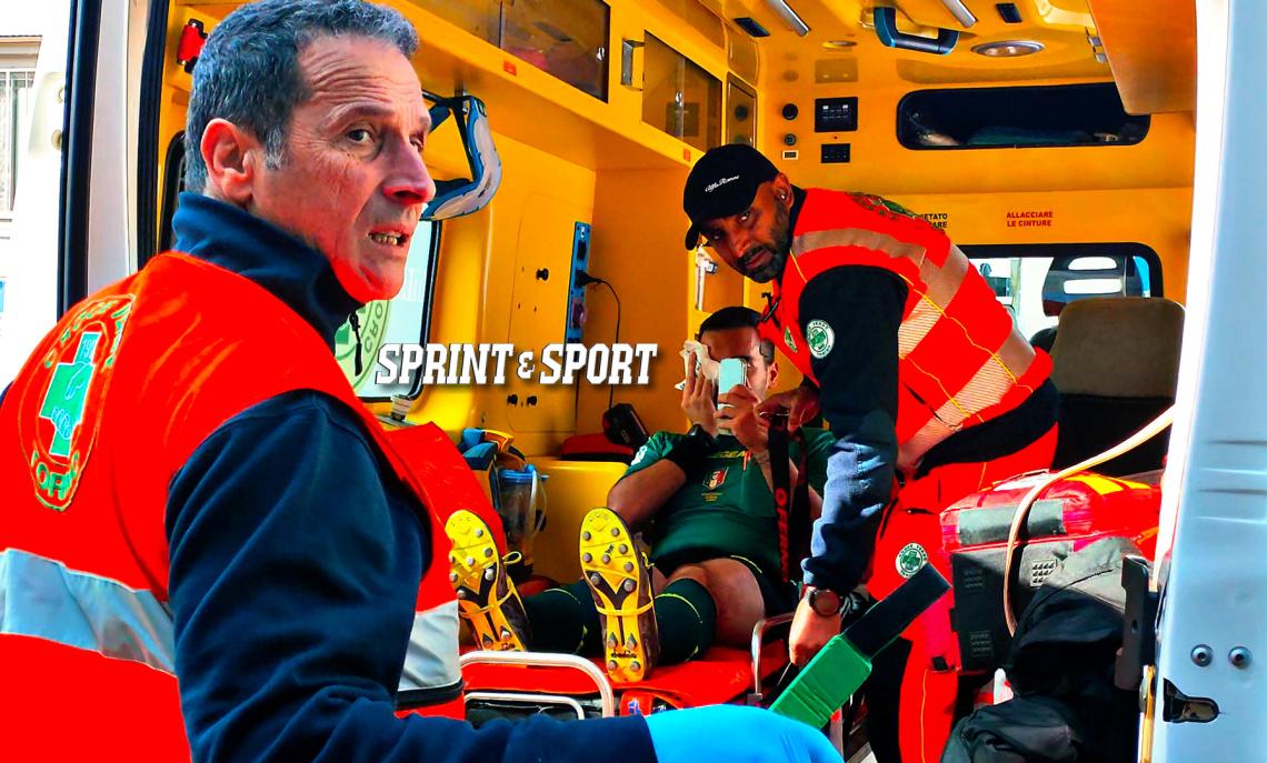 Arbitro in ambulanza Maggioni Righi partita sospesa