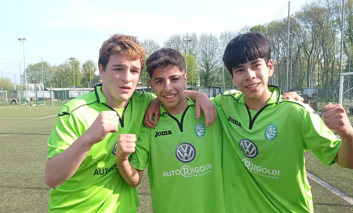 Thomas De Patto, Gianluca Reynoso e Gianluca Aguilar Trujillo, Quinto Romano Under 14