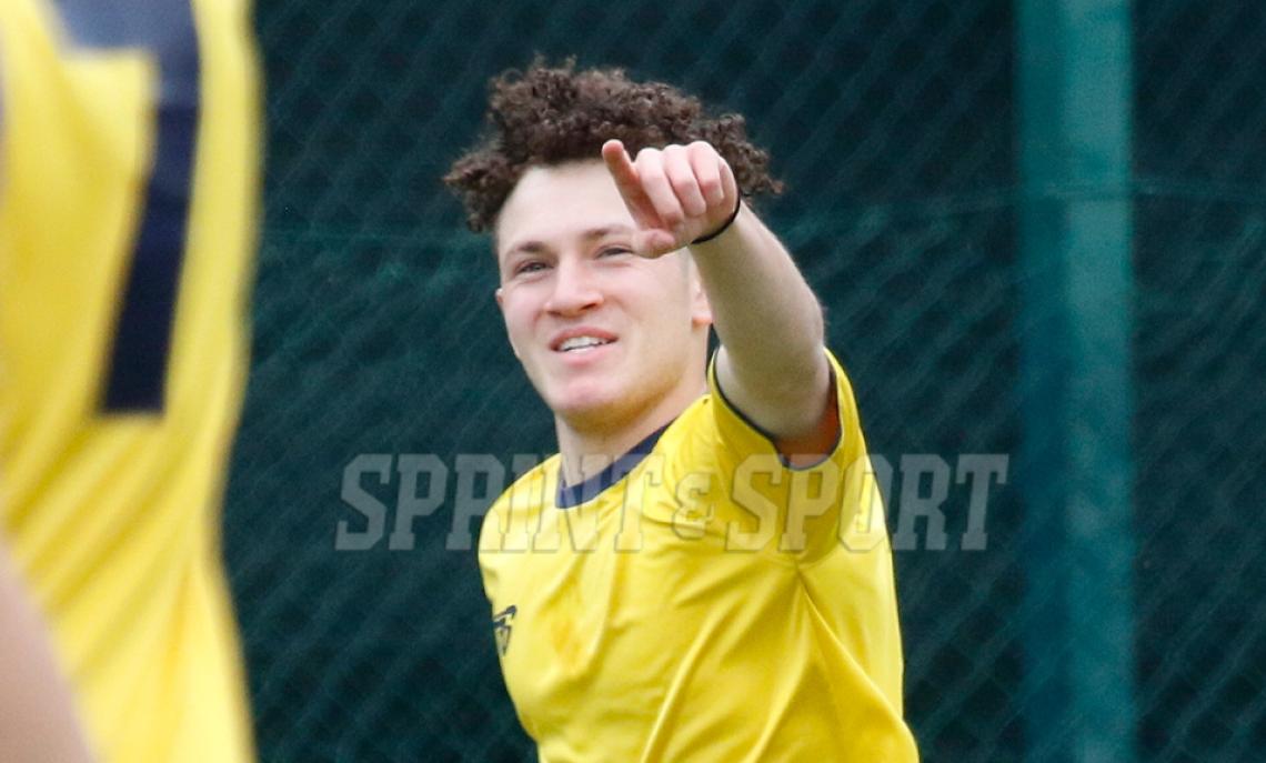 Alex Cannat&agrave;, attaccante dello Charvensod che sblocca la partita dopo soli 2' di gioco