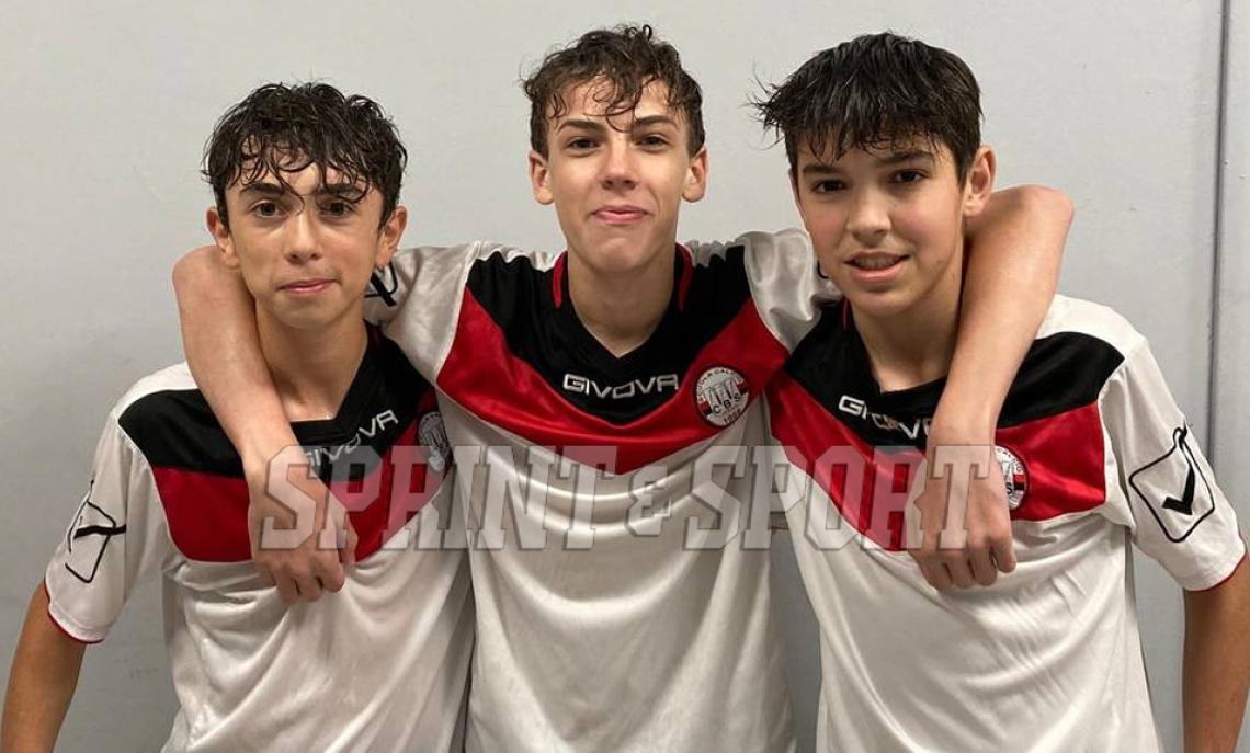 Under 14 Regionali Piemonte Playoff cbs-Pinerolo sx Milanetto, centro Trezza e dx Buffon