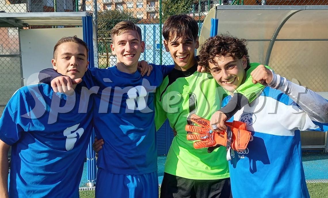 Gabriel Rosano, Alessandro Silvestri, Matteo Vartolo e Gabriel Piazza, i 4 migliori in campo del San Giacomo Chieri vittorioso nel derby