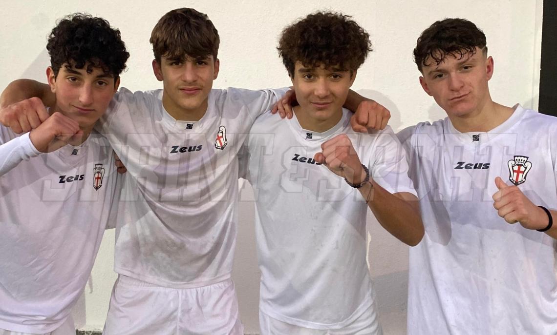 Megna Christian,  Caporale Mattia, Pregnolato Leonardo, Foti Simone, Pro Vercelli Under 17 Serie C