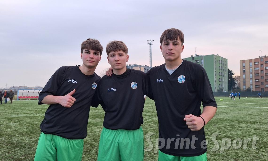 Gabriele Delle Cave, Alessio Angiò e Matteo Giroletti; Rapp Milano U17