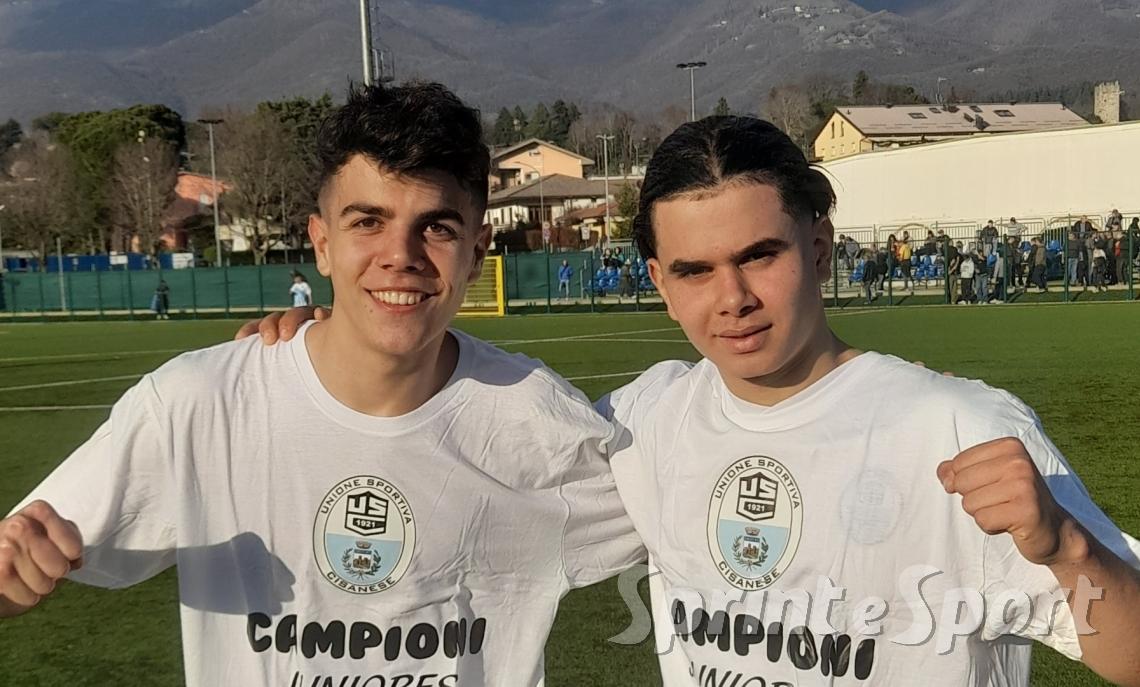 Riccardo Longoni e Ahmed Amar Bokhtache, protagonisti della "vittoria-Scudetto" della Cisanese