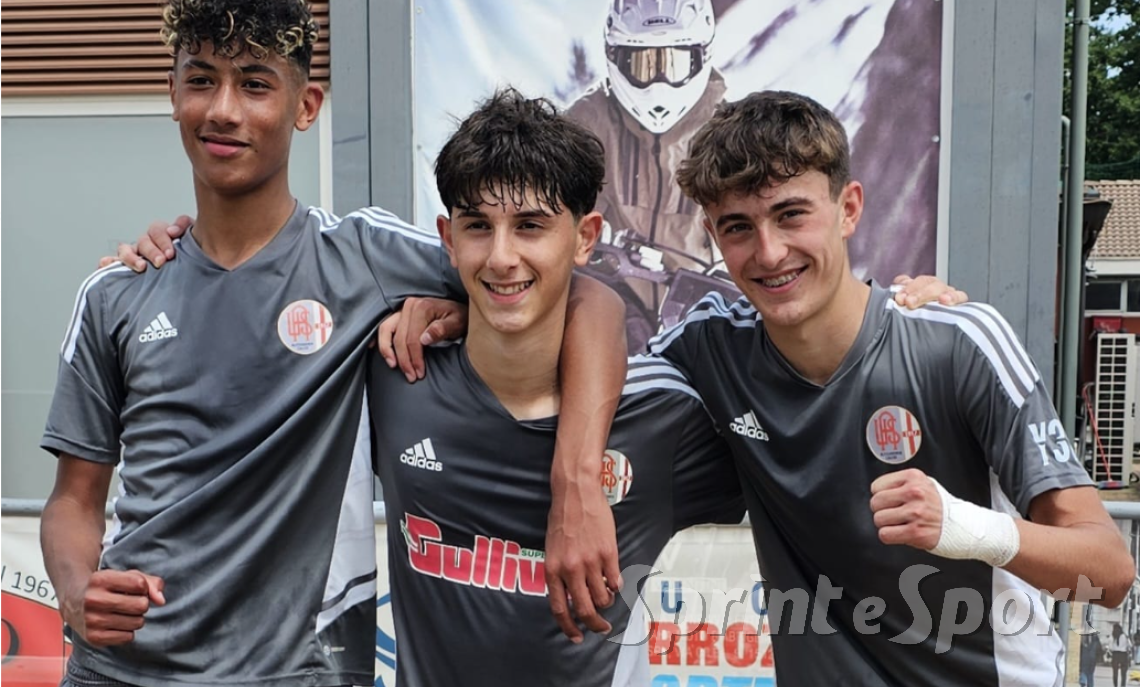 Under 15 Serie C - Alessandria-Albinoleffe: Non basta il gol di Belotti: l'orgoglio dei piccoli grigi scrive la storia. E ora si sogna ad occhi aperti! In foto Boulifi, Carrettin e Canepari