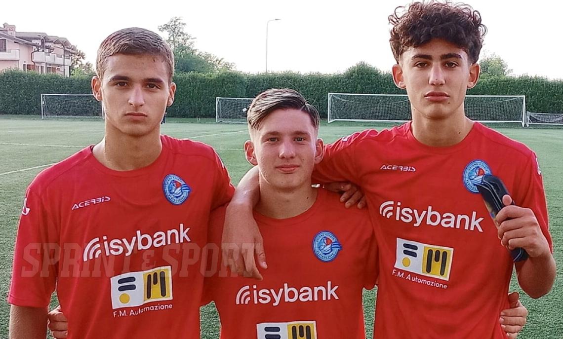 Il trio decisivo per la vittoria dell'Albinoleffe