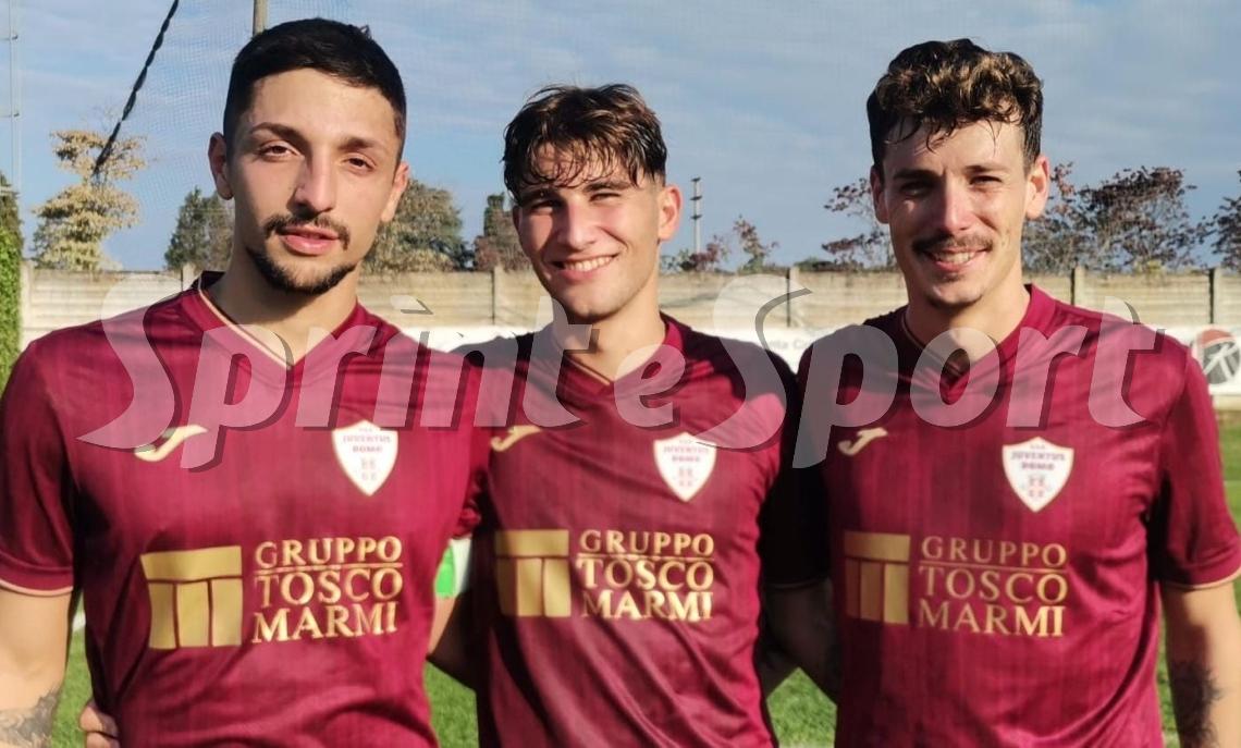 Matteo Trunfio, Francesco Zani e Samuele De Ponti della Juve Domo