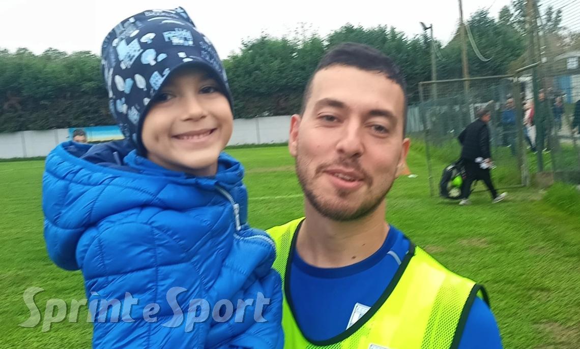 Prima categoria &bull; Felizzano-Sale: Decide bomber Zanutto che festeggia insieme al figlio a fine gara