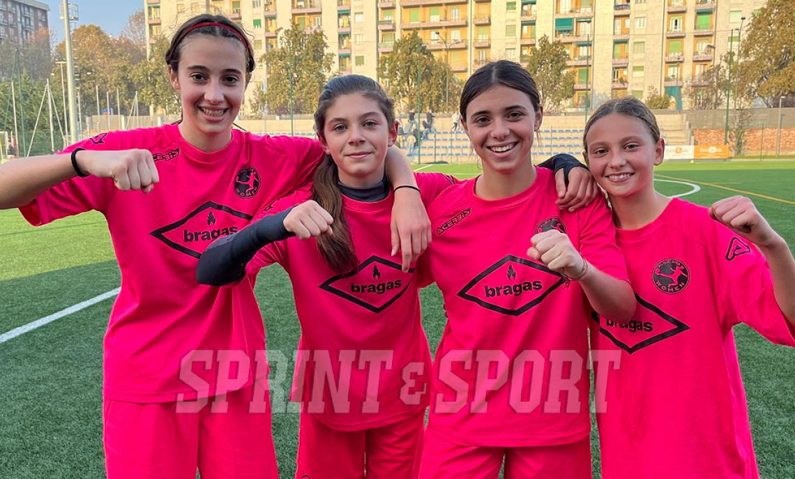 UNDER 15 FEMMINILE GIRONE C Real 909 - Alba Bra 0-4: Federica Mellano, Celeste Aria, Anna Falvo e Viola Merlo