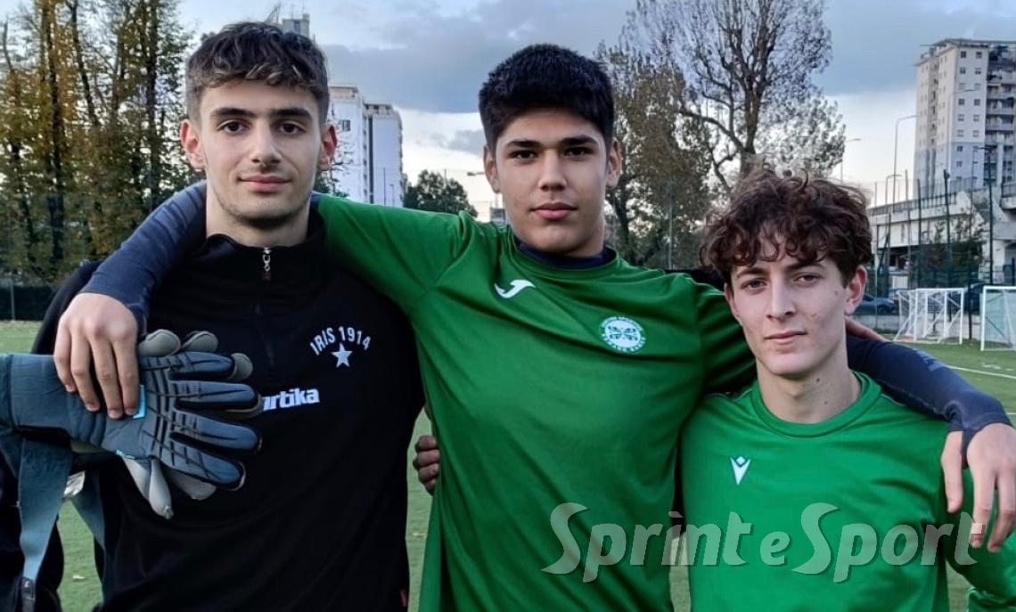 Alberto Peragine, Alexander Lembo e Matteo Gallotti; RAPP MILANO UNDER 17