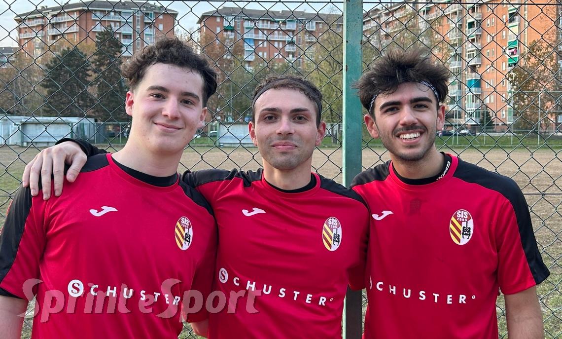 Foto marcatori Sant'Ignazio Seconda Categoria Scomparin Emanuel, Scimè Simone e Baron Alessandro