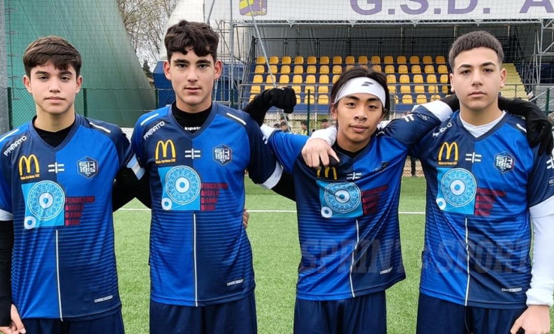 Matteo Vozza, Alessio Rauli, Jairo Gonda e Mesti Hasani; SEMPIONE UNDER 16