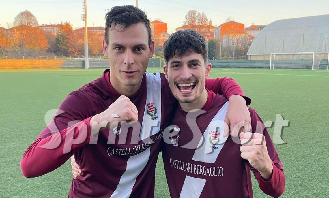 Promozione Piemonte Girone D, Gassino - Gaviese 1-2, Filippo Giordano e Matteo Andriolo, autori delle due reti che regalano la vittoria  agli ospiti