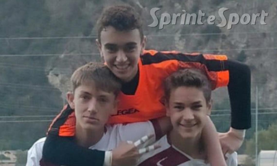 Mattia Zola, Davide Corazza, Andr&egrave; Clappey U15 Aosta Saint Christophe