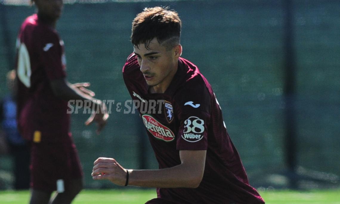 Nazionali Under 18, Torino-Atalanta 4-1, in foto Gioele Conte autore di una doppietta decisiva. 