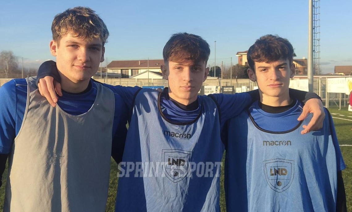 Under 15 &bull; Samuele Cordero (Lascaris), Luca Bennati (Chisola) e Alessandro Rua (Pro Eureka) sono i migliori in campo della Rappresentativa Piemonte VdA Under 15 contro la Volpiano Pianese Under 16.