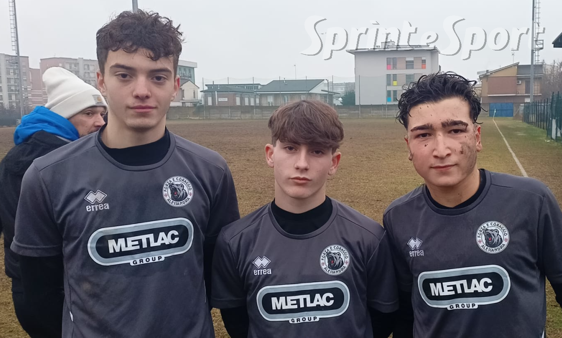Under 16 • Fc Alessandria-Fulvius: L'orgoglio Grigio più forte anche dell'inferiorità numerica: l'Fc Alessandria vince grazie a due magie dei suoi gioielli. In foto Lopez, Gotta e Lupano