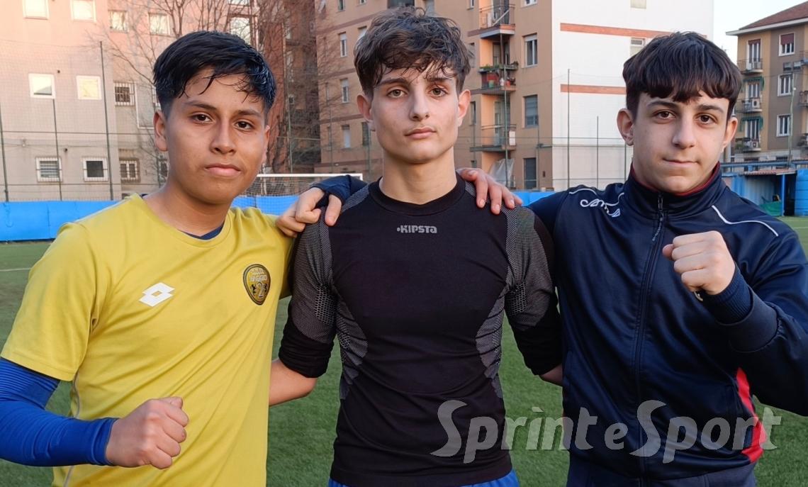 Mirko Huaman, Lorenzo Grandini, Matteo Sudano; RAPP MILANO UNDER 17