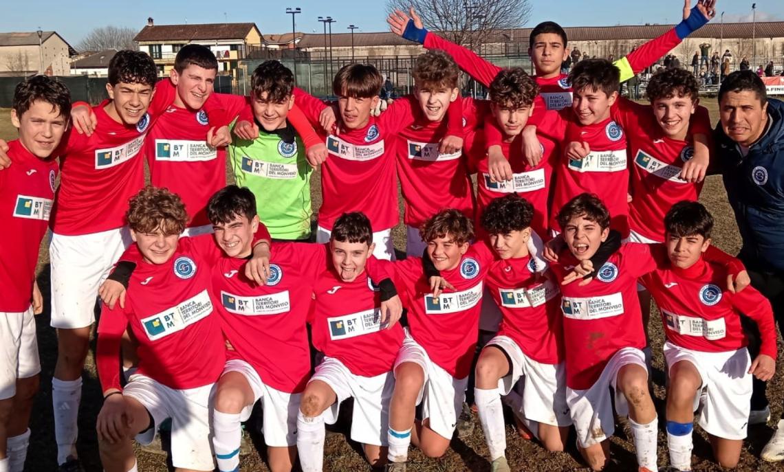 Provinciali Asti, mvp della settimana, in foto: il Carmagnola Under 14 che ha vinto il big match con il Canelli (2-1)