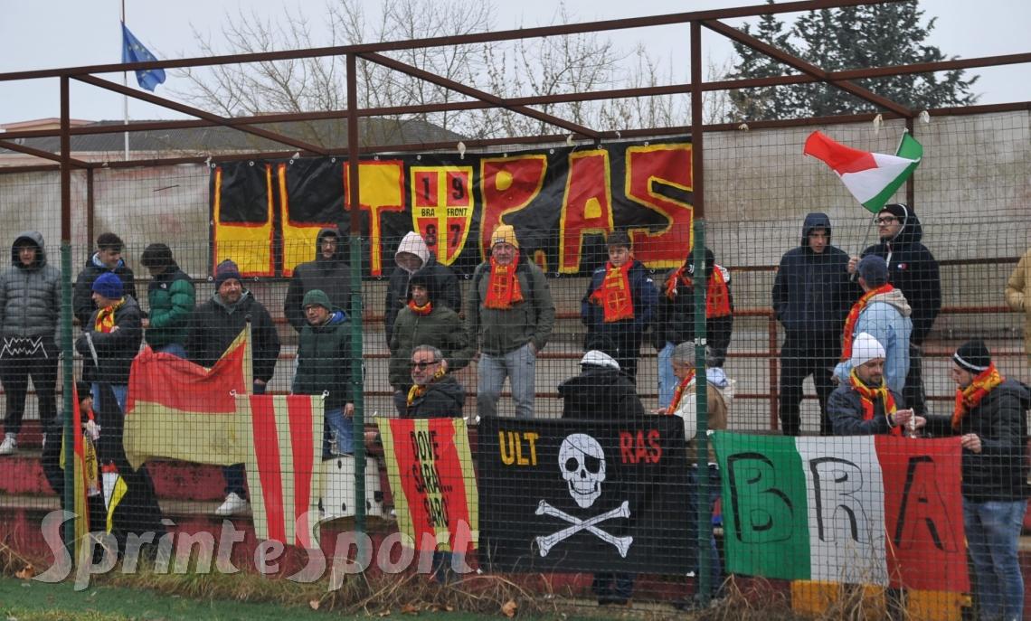 Un anno di Daspo a due tifosi ma lo storico presidente del club non ci sta: Mi sembra tutto paradossale! In foto il settore ospiti nella gara 'incriminata' del 5 gennaio ad Asti (foto Gasparini)