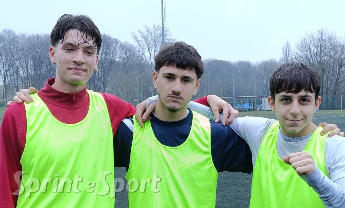 Luca Mapelli, Lorenzo Sandu e Matteo Sudano; RAPPRESENTATIVA MILANO UNDER 17 