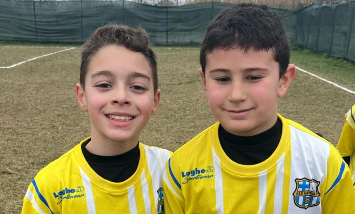 Dominio biancoazzurro a Santena: Cesare e Mesiti protagonisti indiscussi con una tripletta e una doppietta