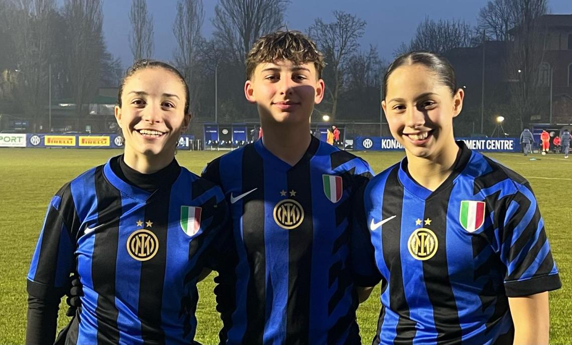 Elisa Ciurleo, Lucrezia Corti e Viola Petrillo, autrici di una prestazione fantastica nella vittoria sul Genoa