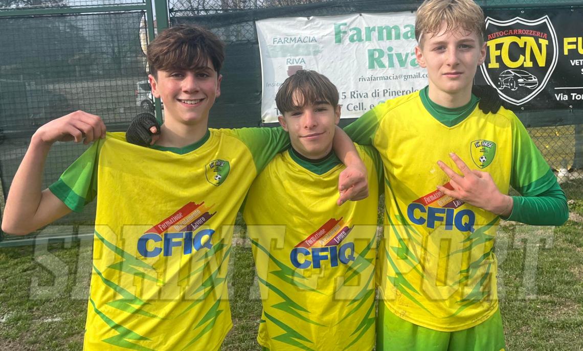 Under 14 Provinciali Pinerolo, Rivese-Luserna 2-0:  Alessandro Grivet, Tiziano Bruno Riva, Victor Cocea.