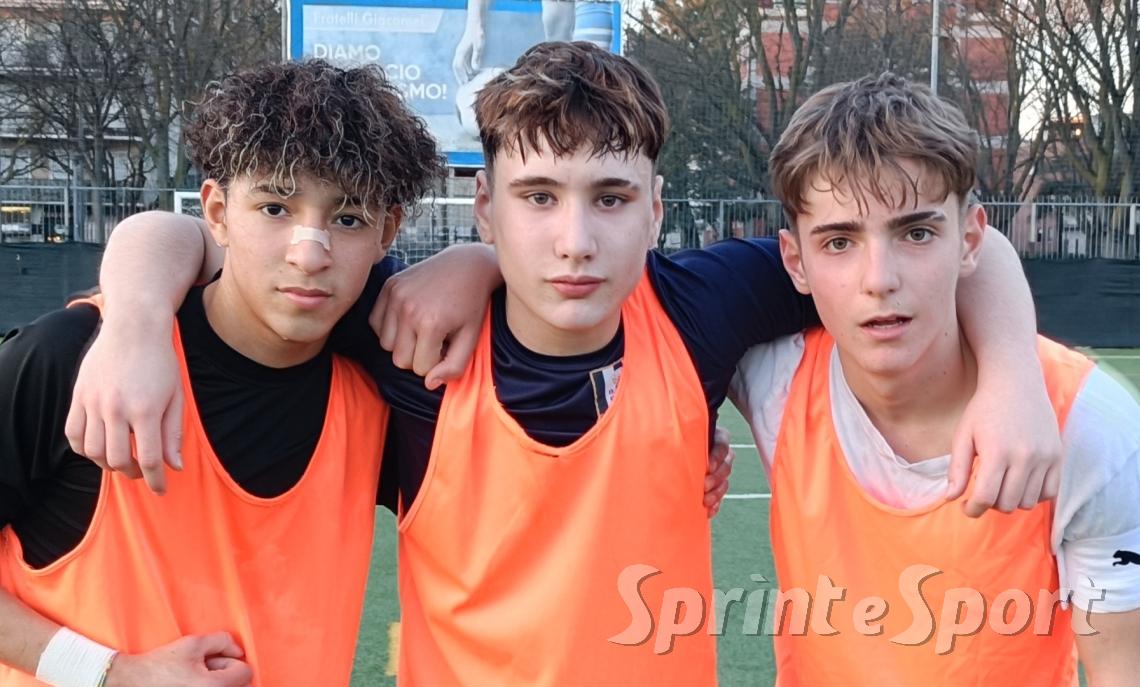 Jara Gonzales, Stefano Aruanno e Gabriele Manetti; RAPP U15 MILANO