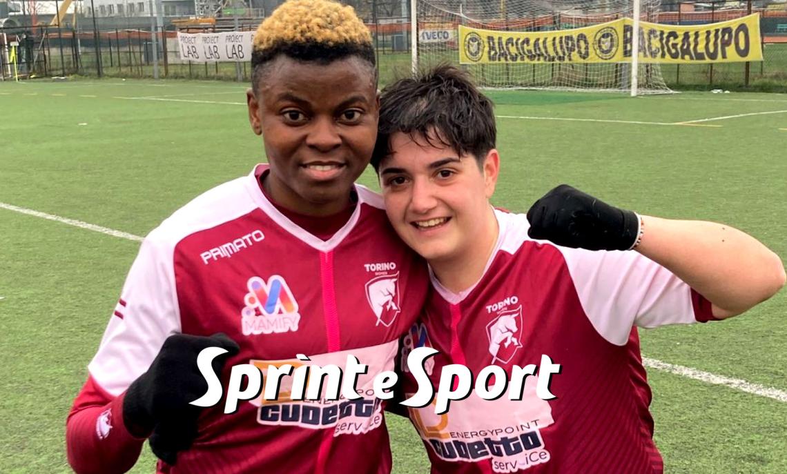 Eccellenza Femminile, Torino-Torino Women 1-1: l'esultanza di Abu Toma e Federica Prencipe