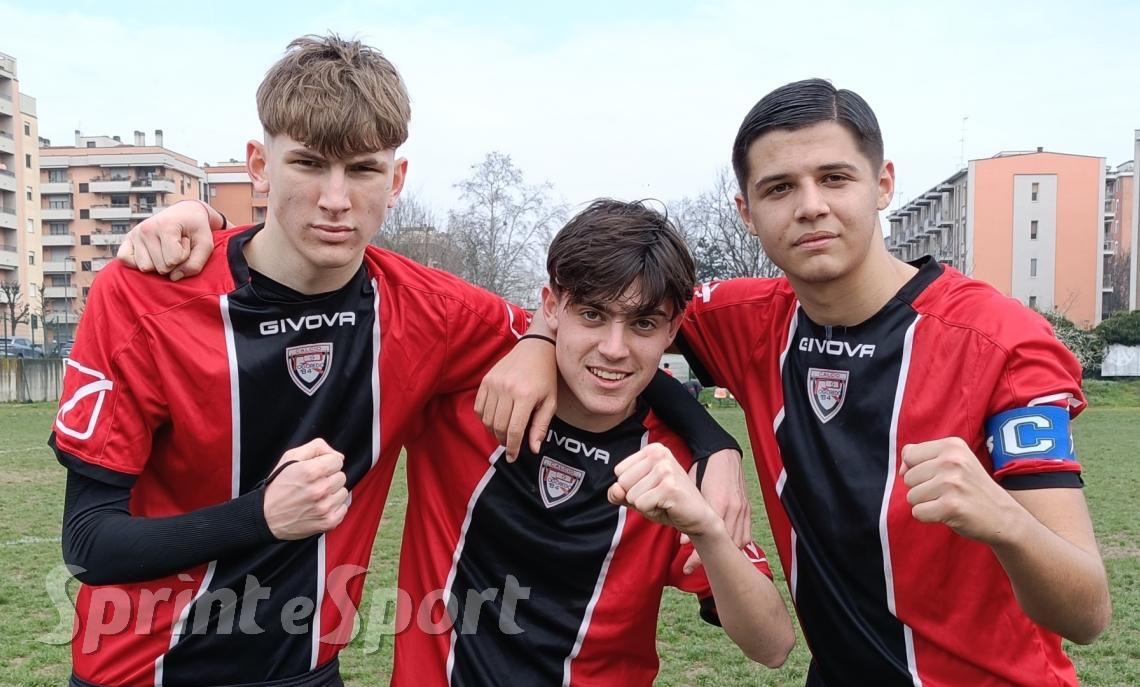 Maksim Salvaggio, Gabriele Cerri e Gabriele Carino; ROGOREDO UNDER 17