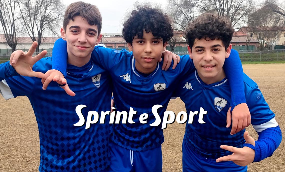 Under 14 Provinciali Torino, Girone C, San Remigio-Bacigalupo 1-3: l'esultanza di Loris Pisani, Yassine Morra e Simone Saracino