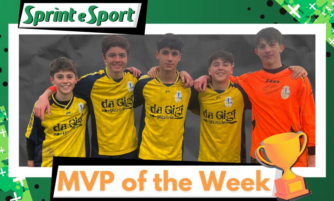 Provinciali Pinerolo, mvp della settimana, in foto: Ferla, Iasevoli, Pirolo, Griotto e Ferrero del Roletto Under 14