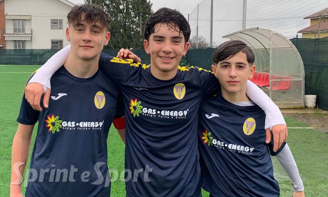 Christian Bonfiglio, Mirko Sgroi e Cristian Pasculli Druentina-Bosconerese 1-6 Under 14 Ivrea