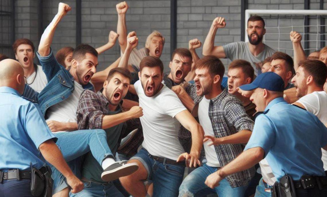 Rissa tra genitori a una partita di bambini: sì, ma al circolo sportivo della Polizia