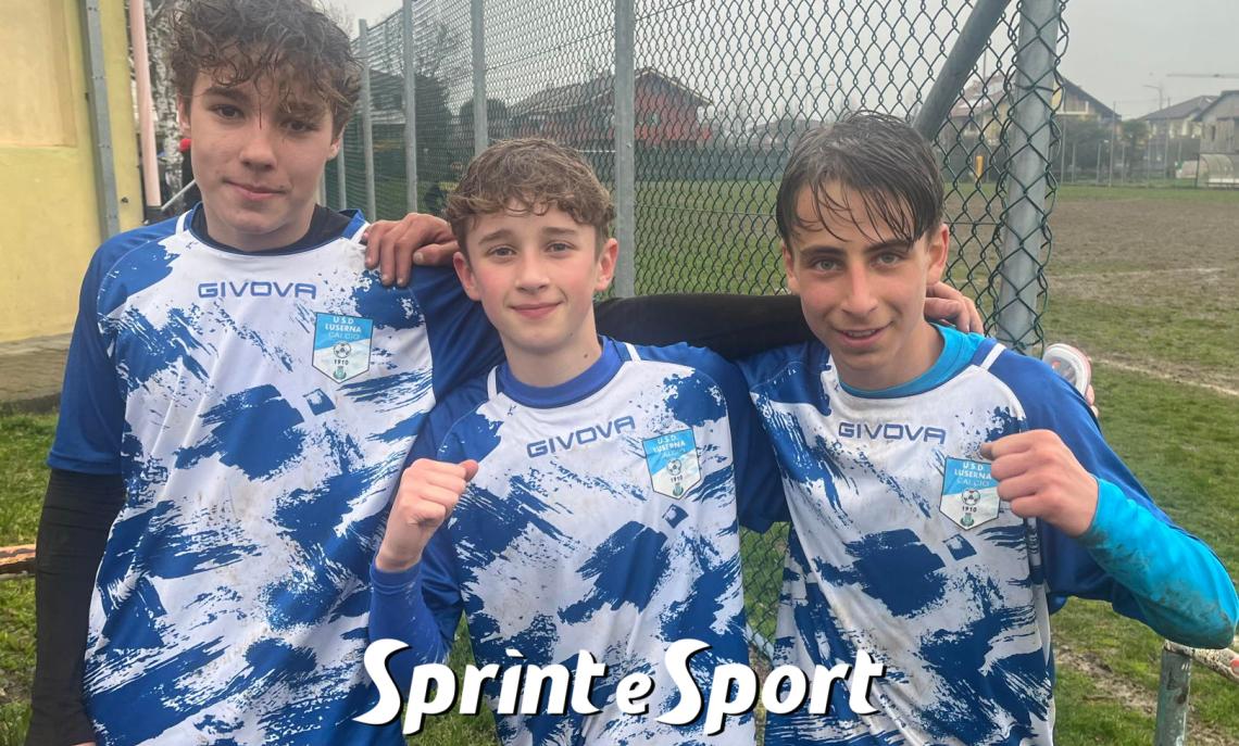 Under 14 Provinciali Pinerolo, Pinerolese Sport-Luserna 2-3: Cristian Stallè, Paolo Chambon e Mistral Revello.