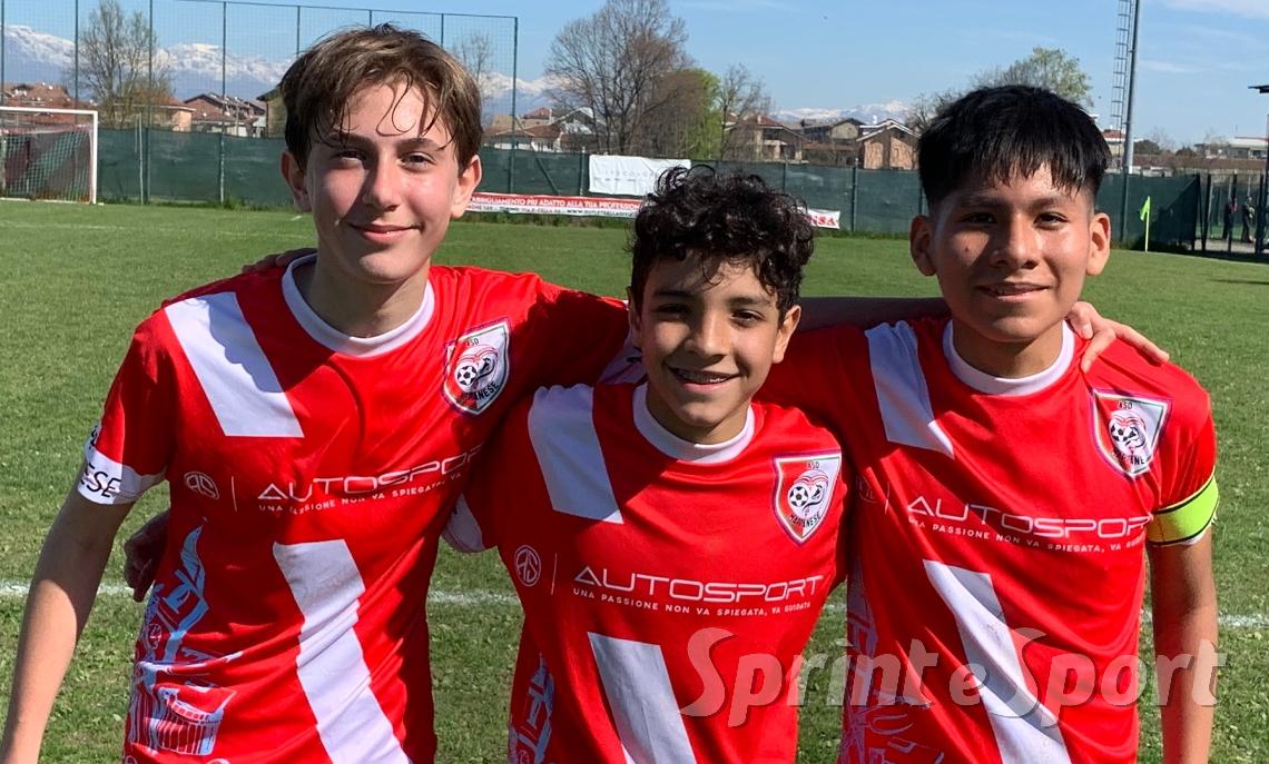 Riccardo Dellisanti, Daniel Peirone, Stefano Salvador Mappanese-San Gallo 3-0 Ivrea Under 14
