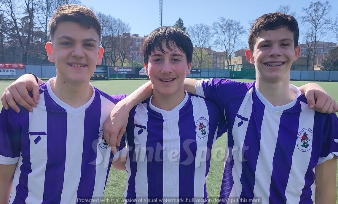 Provinciali Under 15 Torino Girone A San Giorgio To-Porporati 4-0. I migliori per il San Giorgio (da sinistra) Giovanni Gaudiello, Matteo Brancadoro e Mattia Zambelli