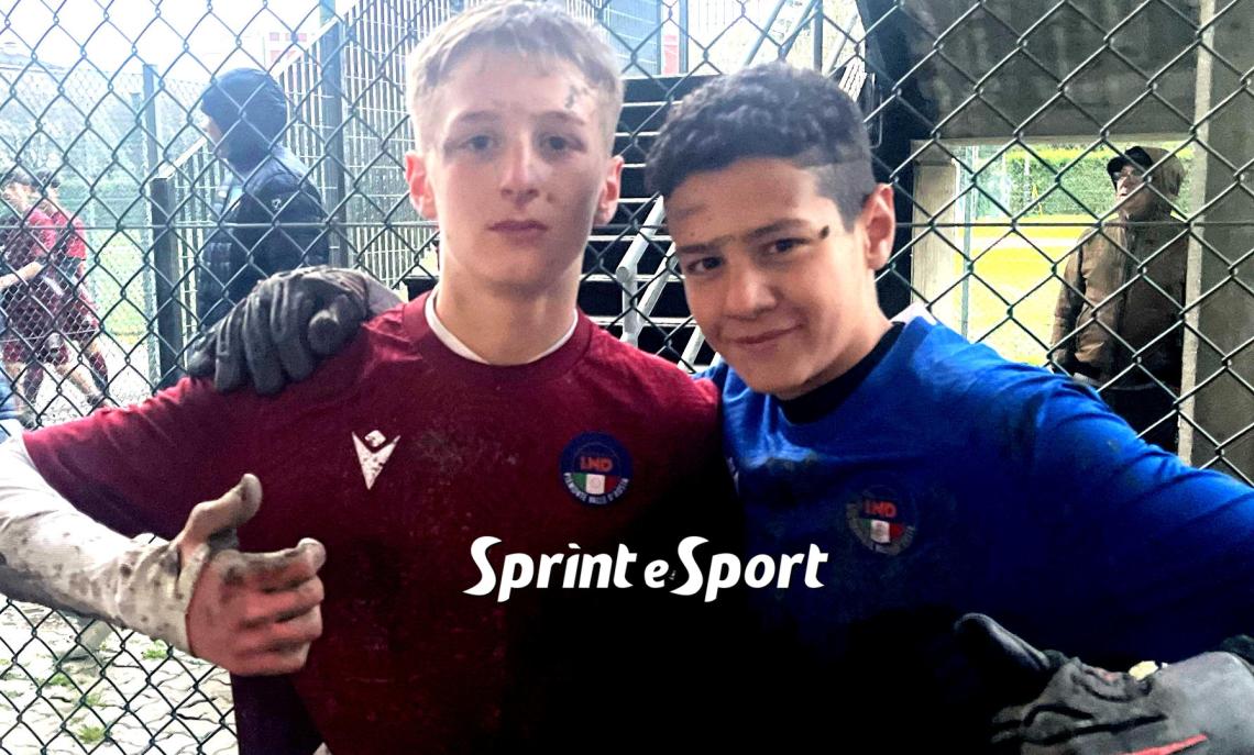 Under 14 Rappresentativa Provinciale Pinerolo: Victor Cocea e Mattia Dimasi, numero 10 e portiere della Rivese