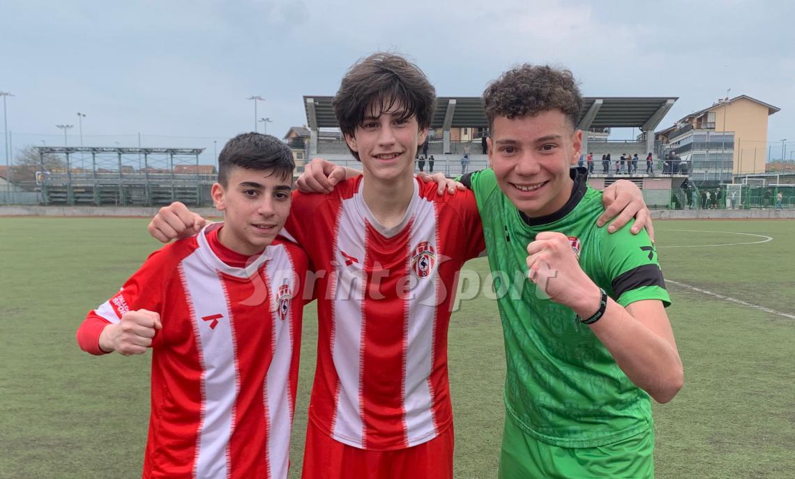 Under 14 Piemonte • I protagonisti del match per i biancorossi: Marco Liscio, Jordi Ditommaso e federico Mittica.