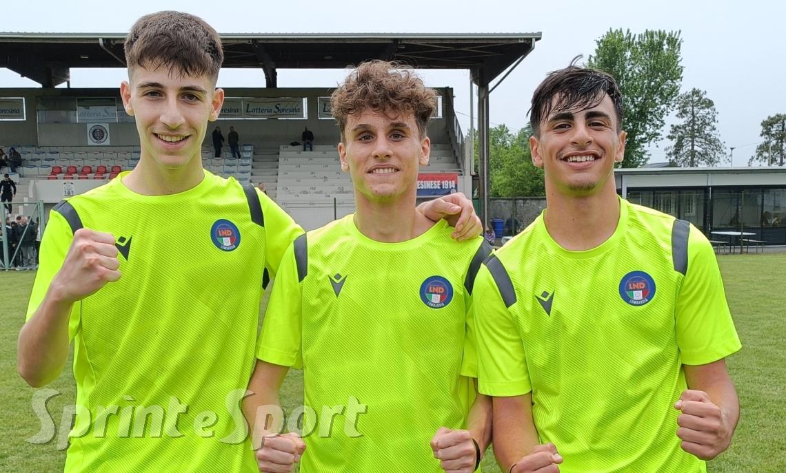 Marco Sigillò, Jacopo Maiorano e Nur Attia; RAPPRESENTATIVA MILANO UNDER 17