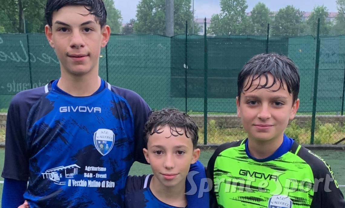 Simone Ingrassia, Chistian Negro Camusin, Flavio Larosa Virtus Accademia-Vallorco 1-1  Under 14 Ivrea