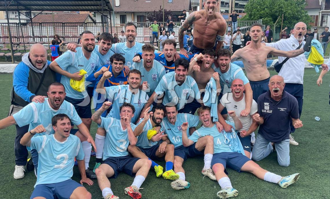 Playout Prima Categoria, River 1951 - Agliè Valle Sacra 2-1, L'esultanza dei ragazzi di Baroni per la salvezza conquistata