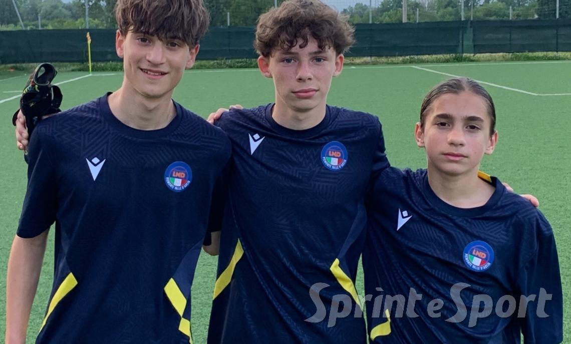 Nicol&ograve; Mazzaferro, Duccio Cerri, Giovanni Indino, marcatori della sfida del Torneo delle Province CP Torino A-Ivrea 4-0