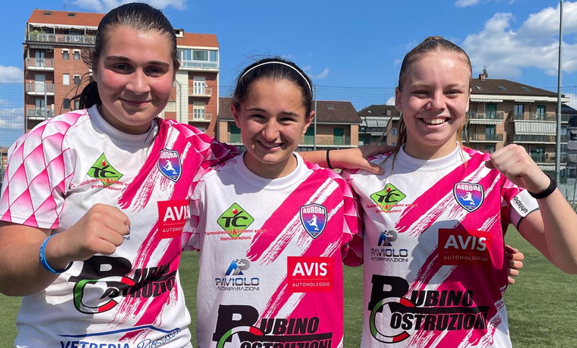 REGIONALI UNDER 15 FEMMINILE: Borgo Vittoria-Aurora 0-3, in foto Emma Pezzano, Alessia Conidi e Alessia Taverna