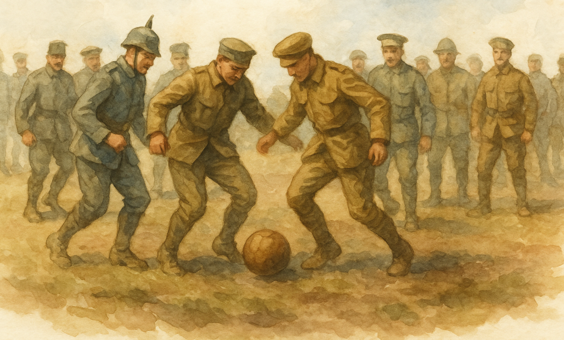 Un pallone nella terra di nessuno: la partita che mise in pausa la Prima Guerra Mondiale