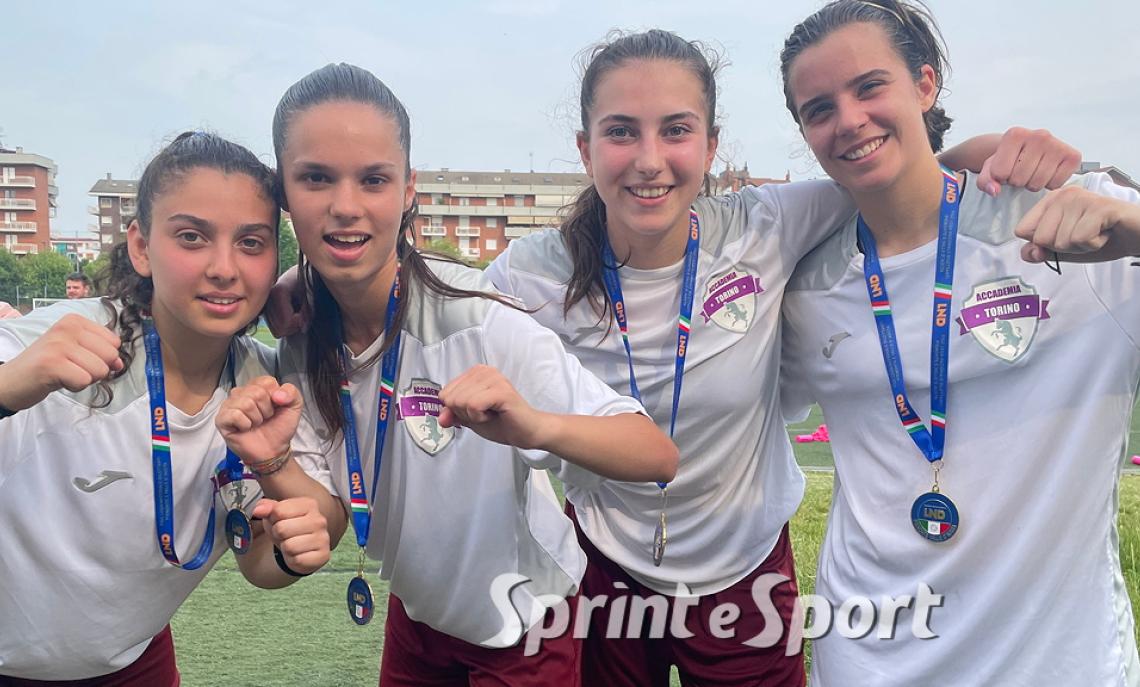 NAZIONALI UNDER 19 FEMMINILE: Accademia Torino-Pisa 2-2, in foto Federica Esposito, Denise Bevilacqua, Sara Monteverde e Anna Costamagna