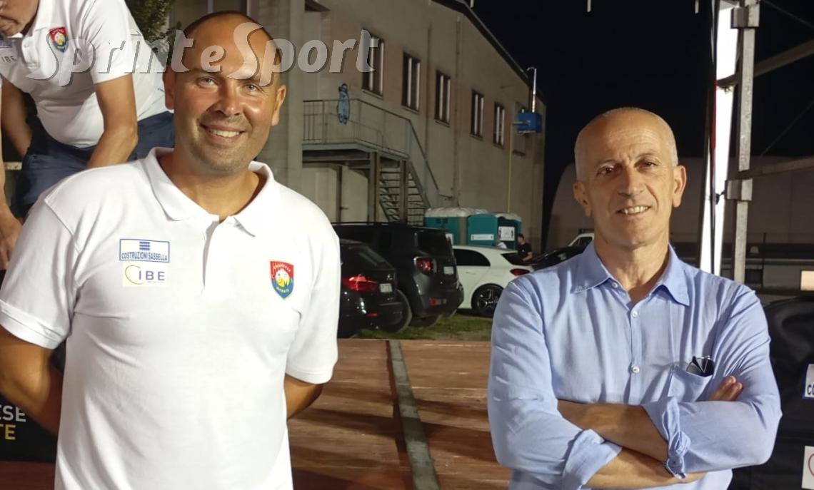 Giuseppe Commisso e Alberto Rho, allenatore e direttore sportivo della Casatese Merate